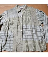 Coldwater Creek Neutral Patchwork Silk Blouse Tunic Lined Womens 2X (20-... - $24.29