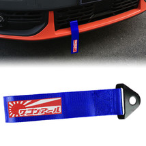 Universal RAISING SUN High Strength Tow Strap Front Rear Bumper Towing Hook-Blue - £7.89 GBP