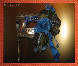 HANDMADE VENETIAN MASK - Authentic - FREE SHIPPING and FREE INSURANCE - £91.59 GBP