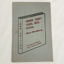 Vintage 1940&#39;s East Stroudsburg Pa Monroe County School Music Festival P... - $11.40