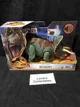 Jurassic World Dominion Roar Strikers Triceratops Dinosaur Action Figure toy - £68.74 GBP