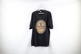 Vintage 90s Mens XL Faded Spell Out Guinness Beer Extra Stout T-Shirt Black - £31.71 GBP