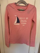 Abercrombie &amp; Fitch Women Pink  Long Sleeve shirt Graphic Print  Medium New - $19.79