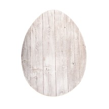 18" Rustic Farmhouse White Wash Wood Large Egg - $1,943.51 MXN