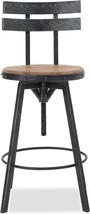 Christopher Knight Home Alanis Firwood Barstool, 39&quot;, Black Brush Silver. - £49.00 GBP
