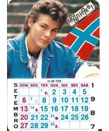 ⭕VTG card pocket calendar 1987 Morten Harket A-HA - $4.70