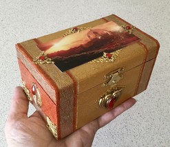 Doctor Who Themed Gallifreyan Wooden Trinket Box - Treasure of the Citadel - £8.25 GBP