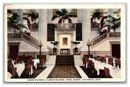 Hotel Gibson Florentine Room Grand Stairway Cincinnat Ohio UNP WB Postcard V21 - £2.28 GBP