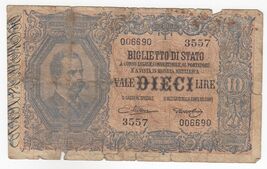 Italy, 10 Lire, 17/2/1888 Issue, P20, Heavily Used As Per Scan,-
show or... - $41.77