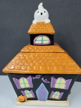 Vtg Haunted House Ceramic Cookie Jar Euc BKT1 - $34.99