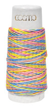 Cosmo Hidamari Sashiko Variegated Thread 30 Meters Rainbow Sorbet - £4.83 GBP