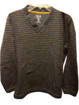Mountain Hardware Men&#39;s M Wool Blend Sweater Brown Yellow Pinstripe Long... - £30.87 GBP