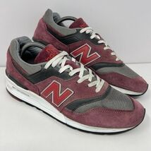New Balance Men’s 997 Heritage Sneaker Sz 9.5 Burgundy Suede Made In USA... - $59.35