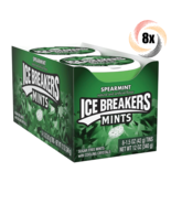 Full Box 8x Tins Ice Breakers Spearmint Flavor | 50 Mints Per Tin | 1.5oz - $619.34 MXN