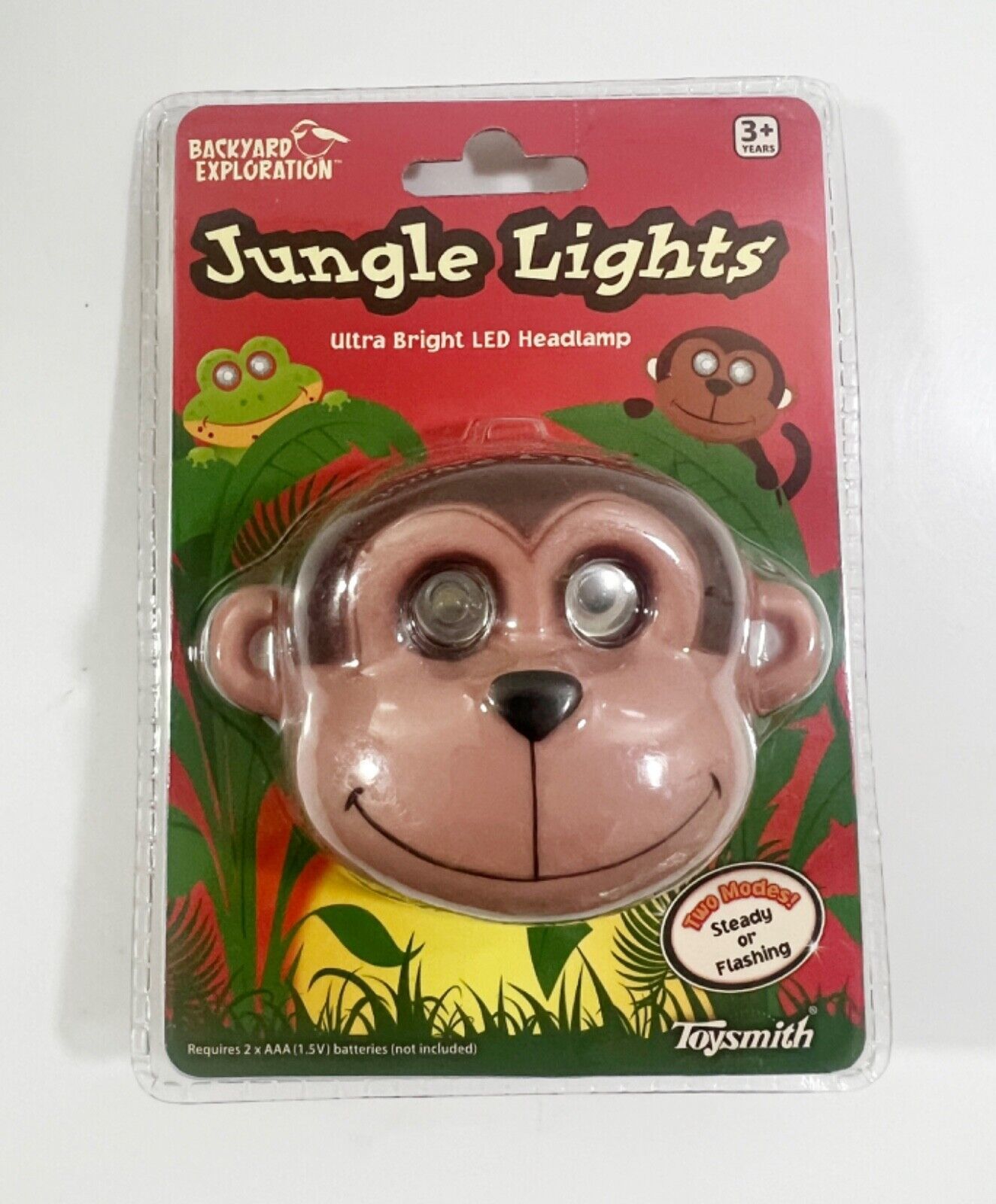 JUNGLE LIGHTS LED HEADLAMP. Two Modes. Ages 3+. - $9.89
