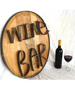 Wine Barrel Head Sign - Wine Bar - Made from retired California wine bar... - £125.62 GBP