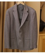 GIORGIO ARMANI Sport Coat Blazer Wool Cashmere Blend Browns Chevron 52 IT - £130.41 GBP