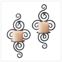  Scrollwork Candle Sconces - £22.43 GBP