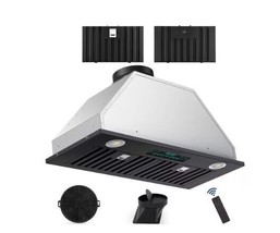 30 inch Range Hood Insert 900 CFM Ducted/Ductless with Smart Gesture - Black - £82.01 GBP