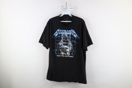 Retro Mens XL Distressed Spell Out Ride the Lightning Metallica Band T-S... - £27.11 GBP