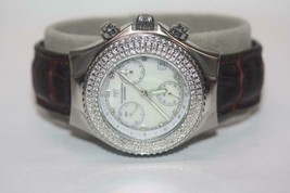 Authentic TechnoMarine Swiss Techno Millenium SW 6996 Diamond Bezel SS Watch - £735.75 GBP