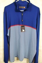 NWT Daniel Cremieux Performance Long Sleeve 1/4-Zip Blue Pullover Golf Active XL - £50.35 GBP