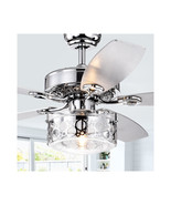Warehouse of Tiffany CFL-8414REMO-CH 52 in. Pamerine Lighted Ceiling Fan... - $270.06