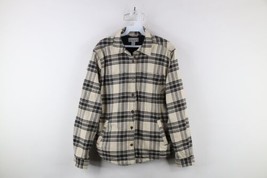 Vintage Carhartt Womens Small Faded Fleece Lined Flannel Button Shirt Jacket - £51.76 GBP