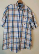 Wrangler 20X Button Up Plaid Multicolor Mens Size LT Large Tall - $13.98