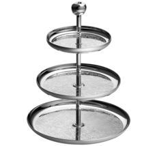 Jardin D&#39;Eden by Christofle France Silverplate 3 Tier Dessert Pastry Stand - New - £1,441.23 GBP