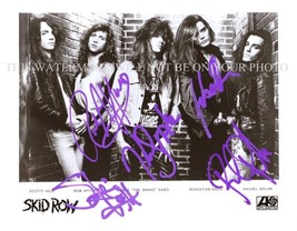 Skid Row Group Band Autographed 8x10 Rp Photo Rock N I Remember You - £10.61 GBP