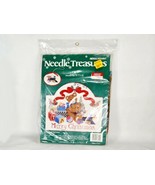 New! BEARLY CHRISTMAS PLAQUE Needle Treasures Needlepoint Kit with Ornam... - £19.76 GBP