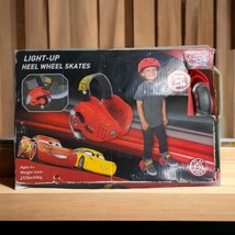 Red - Light Up Heel Wheel Skates Cars Play Wheels Disney Pixar NEW in Bo... - £7.30 GBP