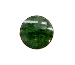 Vintage Signed Gold Filled 12K WRE WE Richards Green Moss Agate Circle B... - $37.62