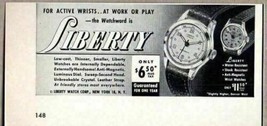 1952 Print Ad Liberty Wrist Watches for Men &amp; Ladies New York,NY - £7.53 GBP