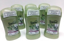 6x Suave Deodorant 24 Hr Odor Protection Rosemary &amp; Mint Aluminum Free 1... - £21.01 GBP