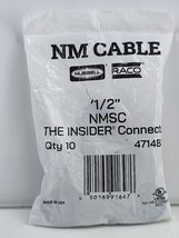 Hubbell Raco The Insider 1/2 in. Steel Trade Size NMSC Connector 4714B10... - £15.41 GBP