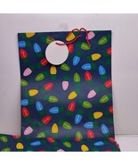 Hallmark HOHOHO and Colored Light Bulb Gift Paper Bag 12&quot; X 15&quot; x6&quot; Lot ... - $43.41 CAD