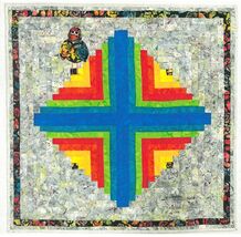 Quilt Kit Somewhere Over... Featuring Rosey Bird 36" x 36" Quilting Kit ... - $39.97