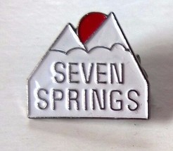 SEVEN SPRINGS Mountain Resort Red Sun Ski Skiing Travel Lapel Pin Pennsy... - £7.91 GBP