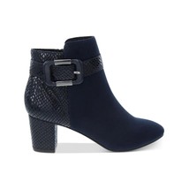 Karen Scott Womens 7 M Navy Blue Ivyy High Heel Dress Booties DISPLAY JF4 - $29.39