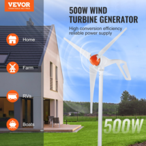 VEVOR 500W Wind Turbine Generator Kit | Adjustable Windward Direction | ... - £108.01 GBP