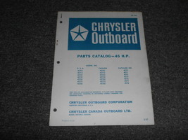1967 Chrysler Outboard 45 HP Parts Catalog Manual OEM Factory - £19.60 GBP