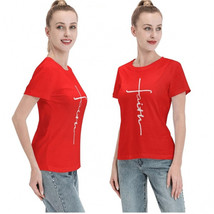 Faith Motivational T Shirt   Crew Neck - Short Sleeves - Red T-Shirt - £15.68 GBP