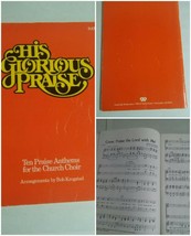 020B His Glorious Prase Anthems Church Chior Booklet Bob Krogstad Paperback - $14.84