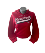 Women’s Small Red Tampa Bay Buccaneers Hoodie Fleece Football Pullover Fanatics - $14.85