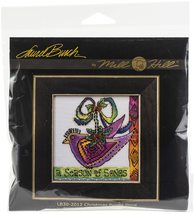 Christmas Purple Dove Beaded Counted Cross Stitch Kit Mill Hill 2020 Lau... - $15.99