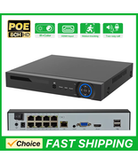 POE 8CH NVR 3MP 4CH Onvif Security Network H.265X Recorder Audio for Aut... - $185.09 CAD