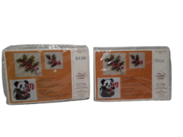 The Creative Circle 2409 2408 Embroidery Kit Playful Panda & Holly Berries - - $14.55