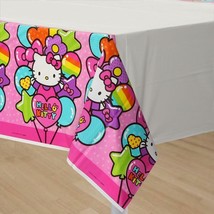 Hello Kitty Rainbow Plastic Table Cover Birthday Party Supplies 1 Per Package - £6.30 GBP